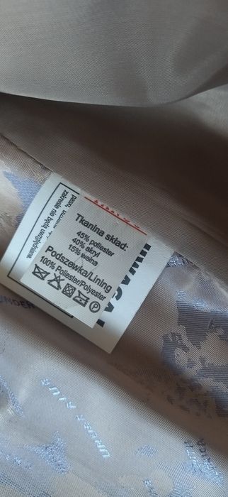 Wiosenny płaszcz damski 40, nowy bez metki