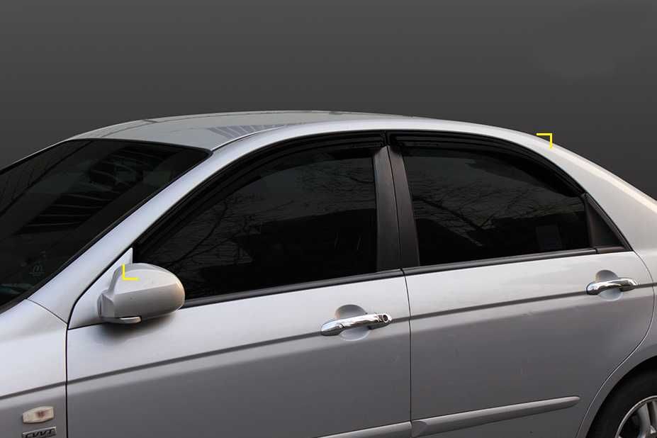 Вітровики Kia Cerato 2004-2008 Седан Ветровики Дефлектори на вікна