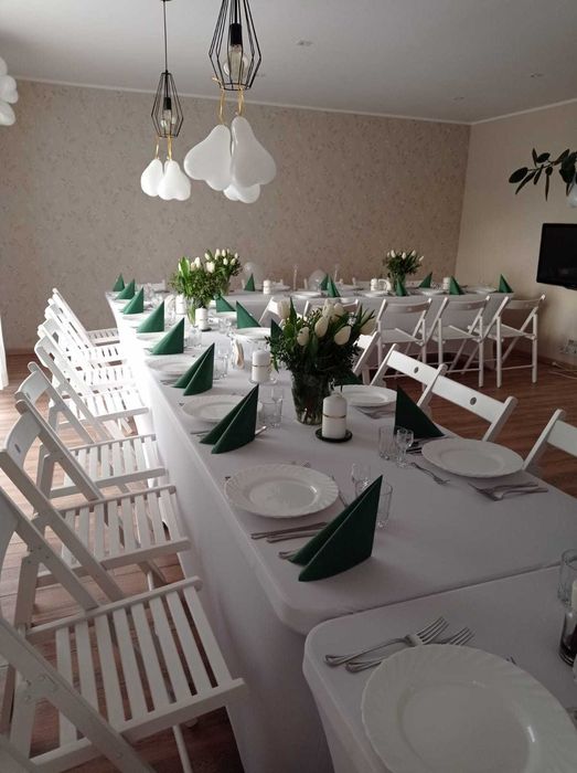 Wynajem krzeseł stołów i zastawy stołowej