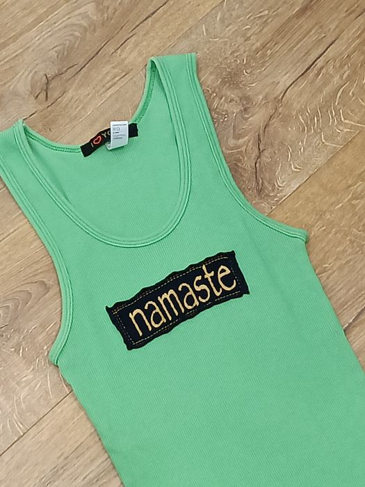 Top koszulka zielona Yoga Namaste r. S