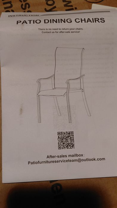 Krzesła ogrodowe / patio – 4 sztuki – nowe