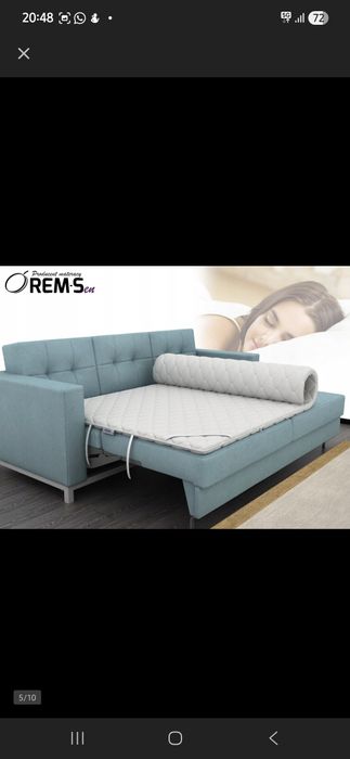 Materac, topper, nakładka, 180x200, 6cm, H5, bardzo twardy