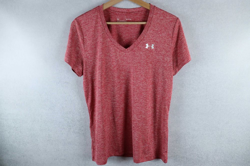 Under Armour damska koszulka sportowa t-shirt bluzka termiczna funkcyjna w serek melanż M 38 loose fit