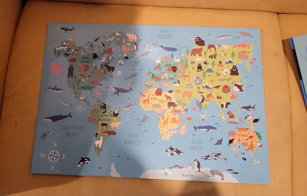Podkład na biurko mapa świata