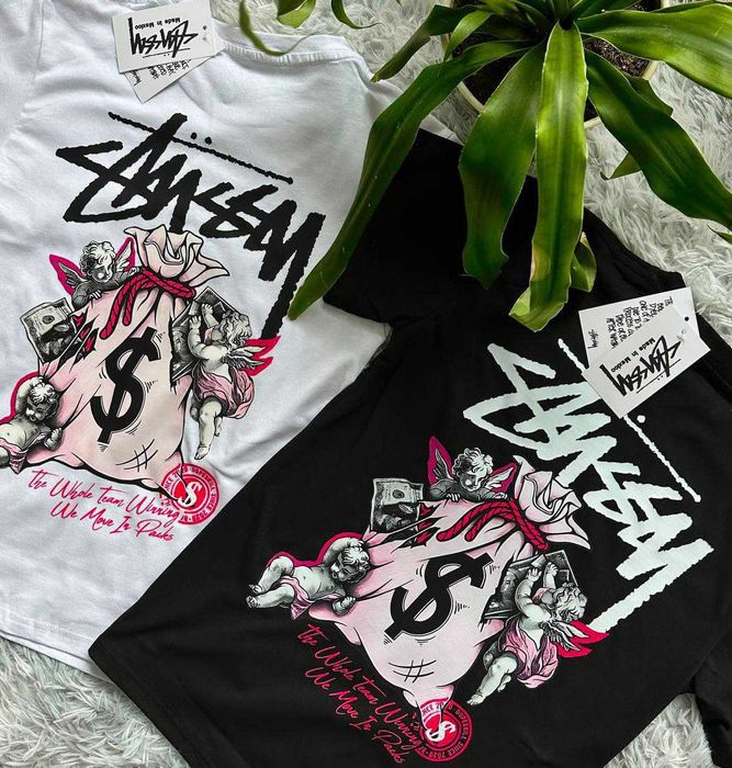 Футболка УНІСЕКС / STUSSY Money Angel / стуссі моней ангел / стуссі