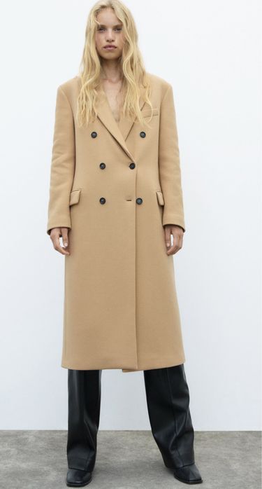 Пальто Zara з вовною преміум лінійка