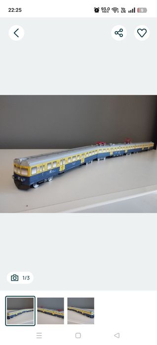 En57 niebieskie Model kartonowy zabawka pocią