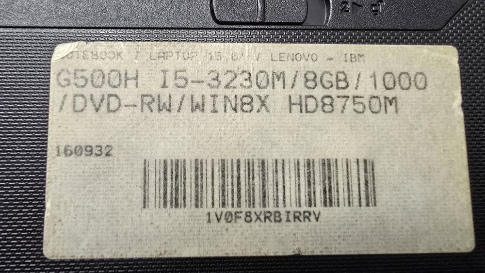 Laptop Lenovo G500H I5