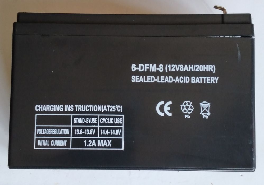 Bateria 12V 8.0Ah para Pulverizador