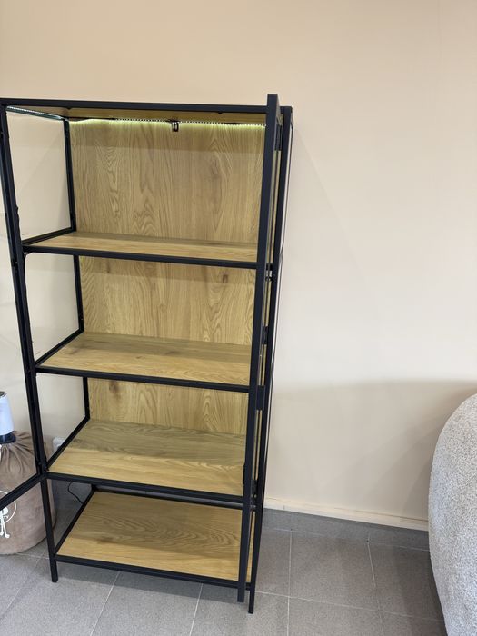 Сервант темний дуб/чорний