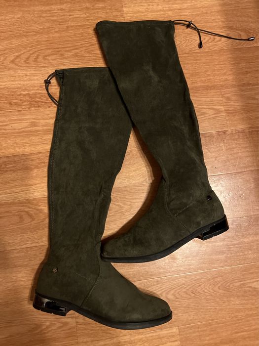 Kozaki w kolorze khaki rozmiar 39