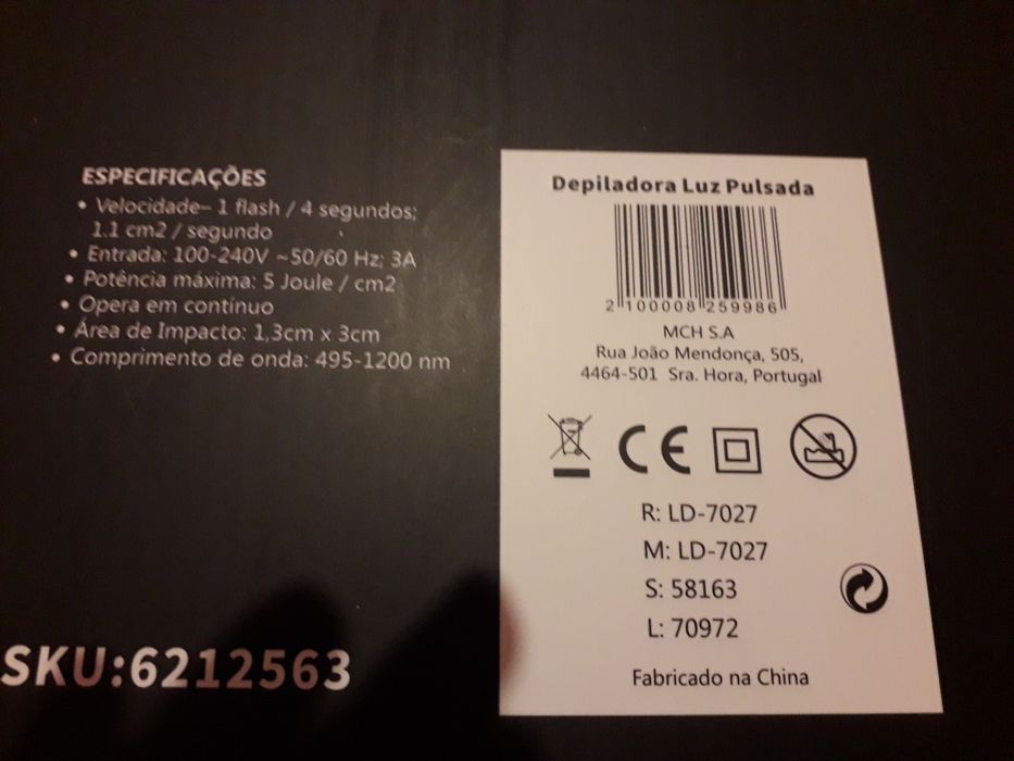 Depiladora luz pulsada nova