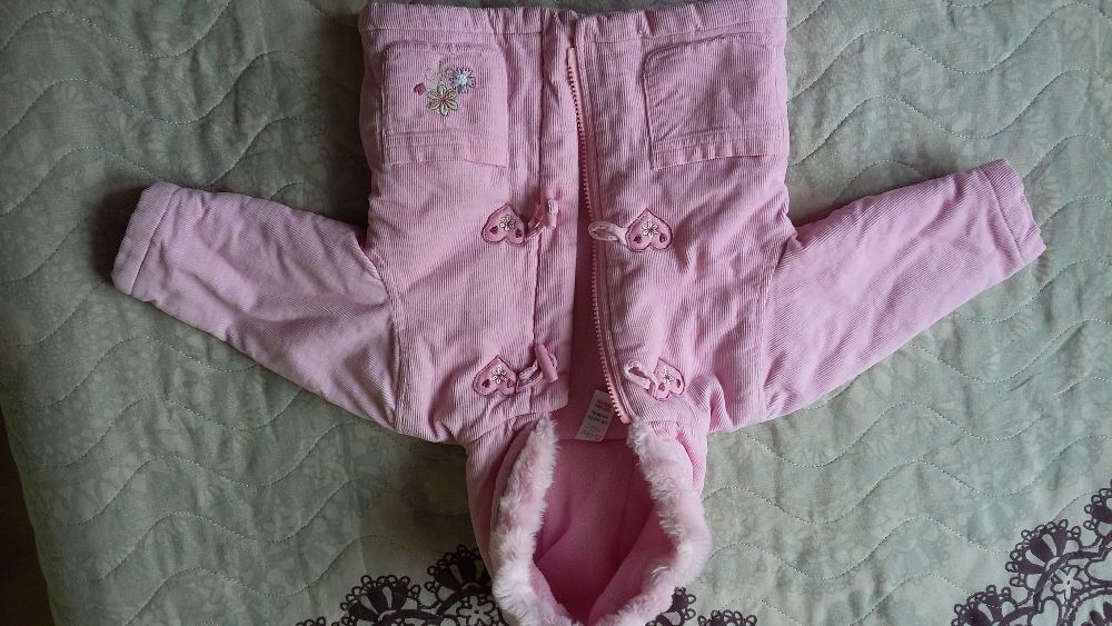 Kurtka dziecięca dla dziewczynki różowa roz 74