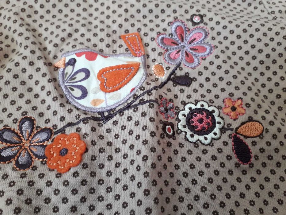 bluzeczka 80 beżowa brązowa