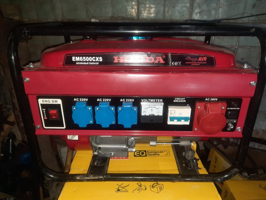 Бензогенератор Honda em6500cxs медная обмотка