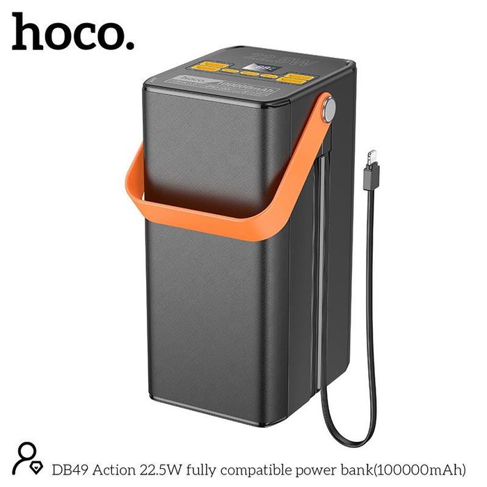 Повербанк HOCO DB49 100 000 mAh 22.5W з ліхтарем