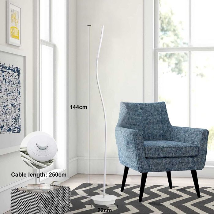 Nowa Lampa stojąca LED /30 W/ spiralna lampa stojąca/biała/B305