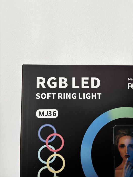 Ring Light RGB 36cm NOVA (Com comando e suporte telemovel incluidos)