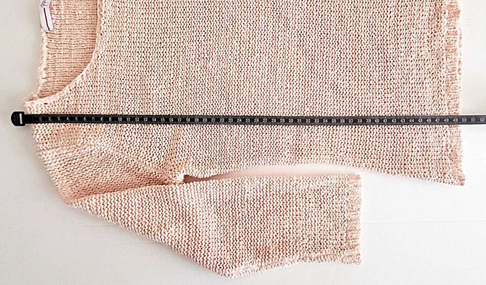 Papaya lekki sweter pastelowy jasnoróżowy XS 34