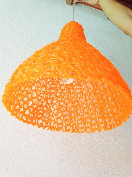 Candeeiro retro PVC laranja
