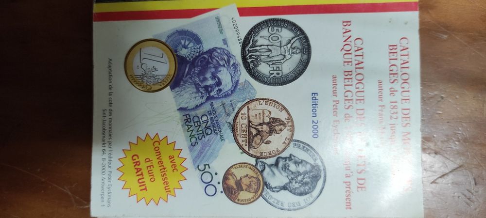 Catálogos numismática Portugal /Bélgica