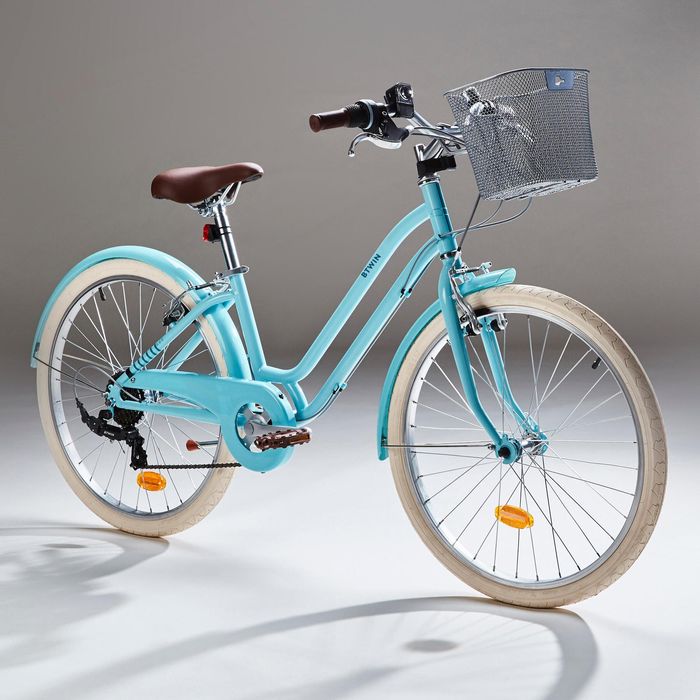 BICICLETA DE CIDADE DE CRIANÇA BTWIN 500 24 POLEGADAS 9-12 ANOS