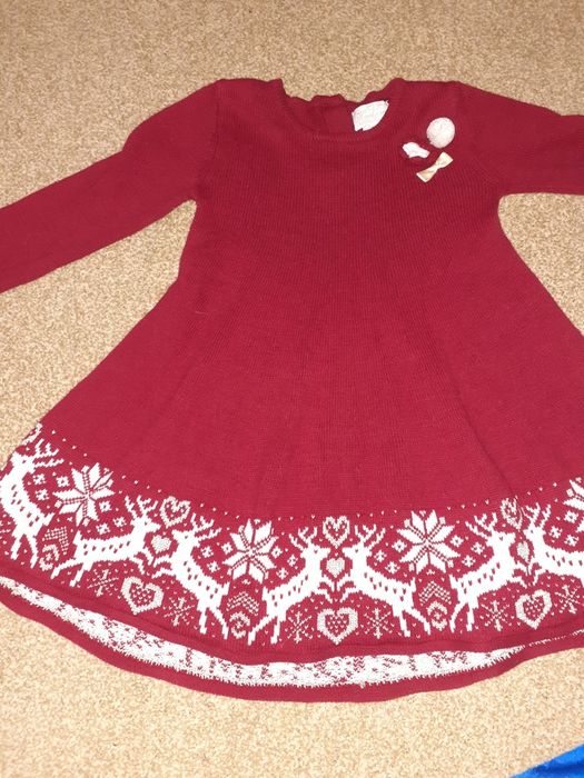 Плаття, сукня новорічна 12-18  місяців, 3-6 років