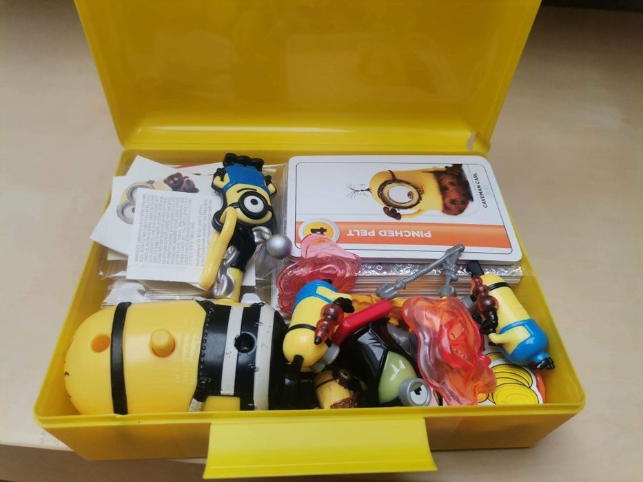 Duży zestaw Minionki dla kolekcjonera figurki, karty,tatuaże itd