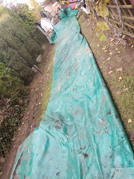 Plandeka biały i zielony