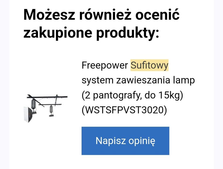 Sufitowy system zawieszania lamp 2 pantografy