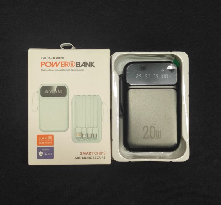 Szybki Powerbank 4w1 10.000mAh 20W, powerbank C, lightning, usb, usb micro