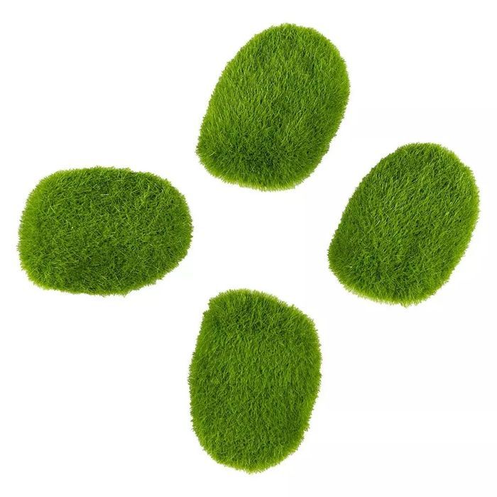 Dekoracyjne kamienie z imitacji mchu 4szt. Arpex. Nowy Produkt