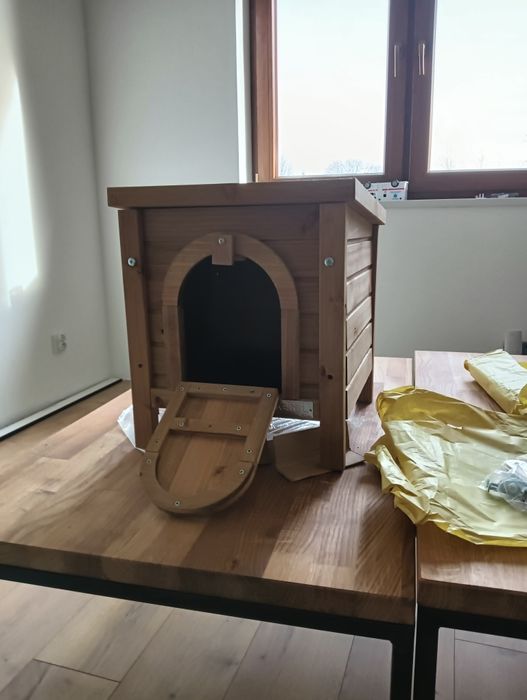 Drewniany domek dla królika lub gryzonia świnka morska szynszyl