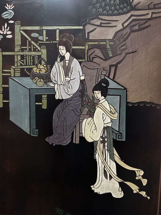 Вінтажна ширма в азіатському стилі