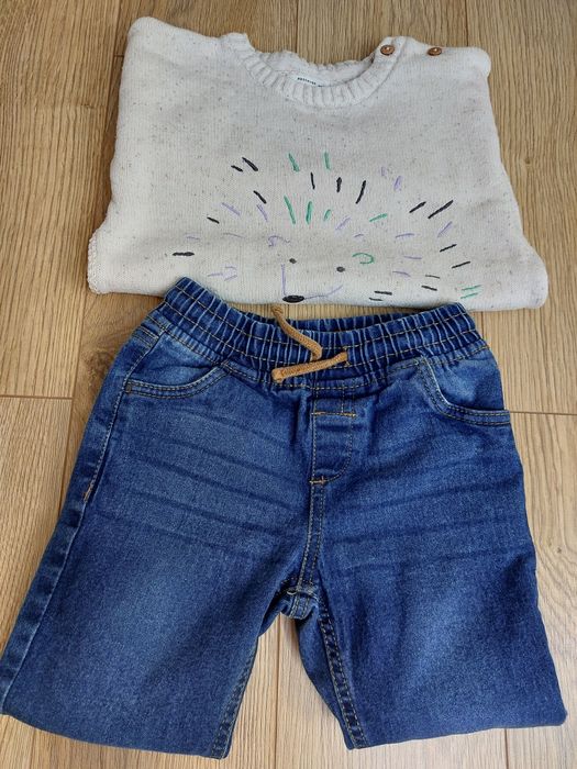 Bawełniany sweter i joggery r.104