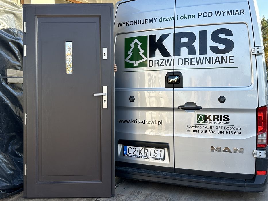 Drzwi zewnętrzne drewniane OD RĘKI czyste powietrze DOSTAWACała Polska