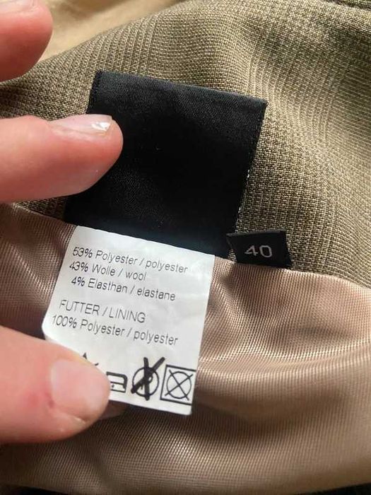 spodnica midi trapez braz welna wool kratka xl 42 40 l +size