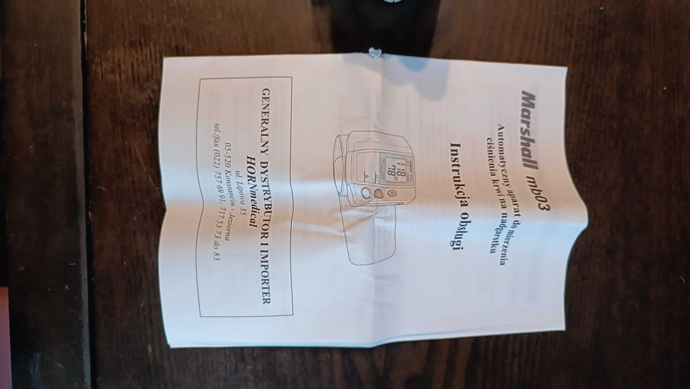 Ciśnieniomierz nadgarstkowy Marshall