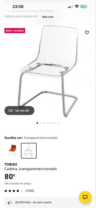 Cadeira Ikeia em muito bom estado