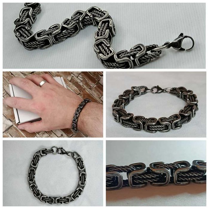 Стильний металевий браслет / Унісекс + подарункова упаковка