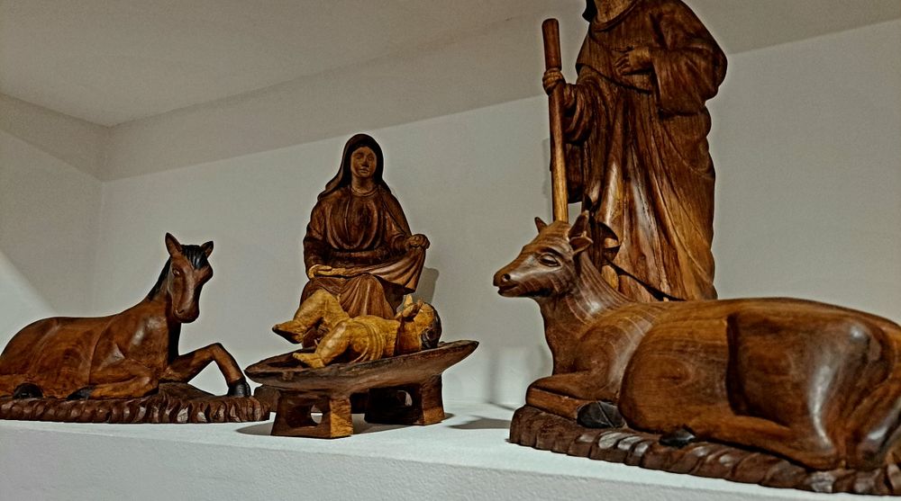 Presépio em madeira.