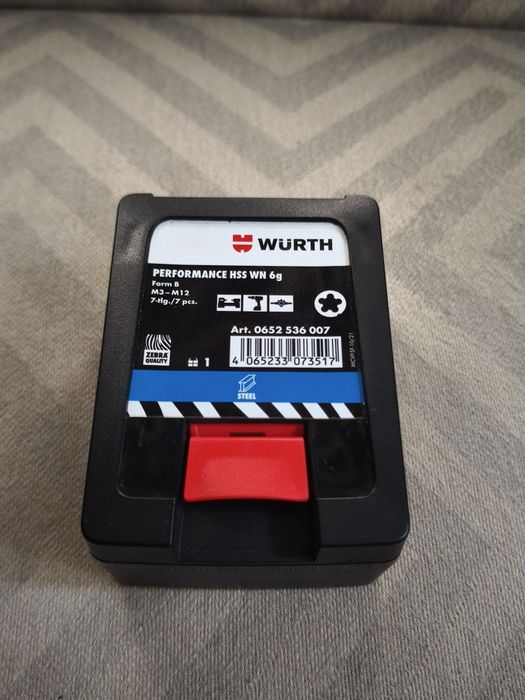 Zestaw wysokowydajnych narzynek Würth HSS Performance M3-M12 7 szt.