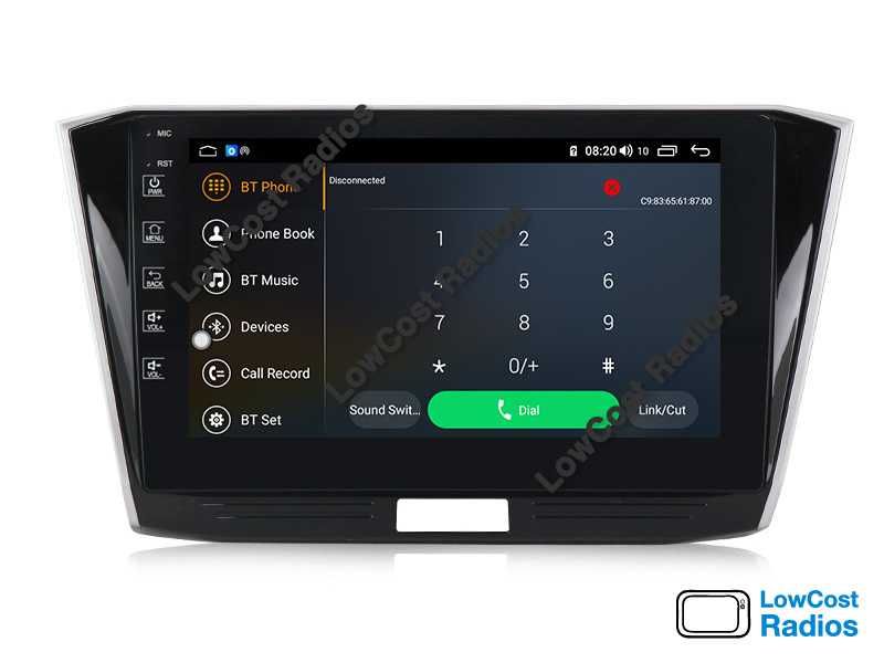 Auto Rádio GPS VW PASSAT B8 | 10' ANDROID 15 • Multimédia BT USB WIFI