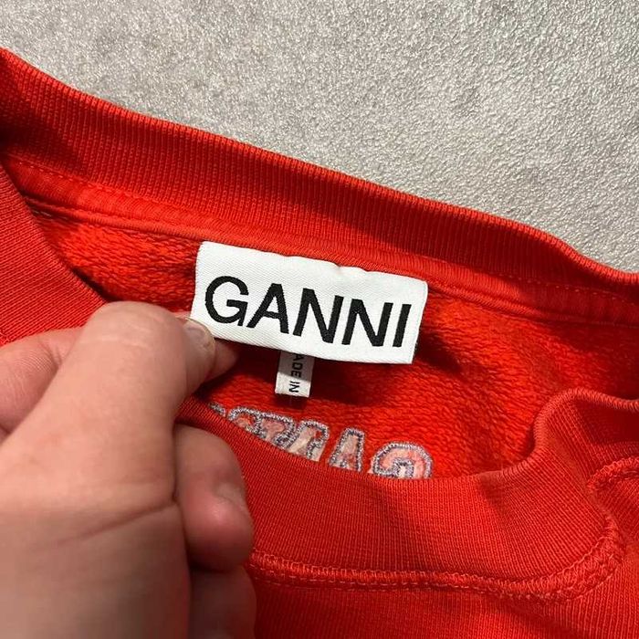 Bluza Ganni Crewneck Sweatshirt Coquette Trendy