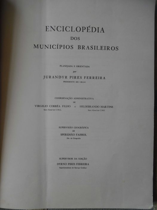 Enciclopédia dos Municípios Brasileiros 1958 - Raro