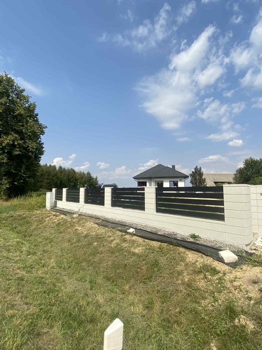 Ogrodzenie plisadowe panelowe nowoczesne aluminiowe