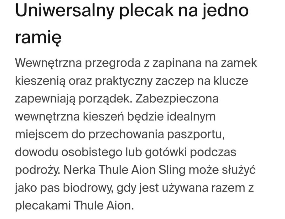 Plecak na jedno ramię- nutria brązowa Thule