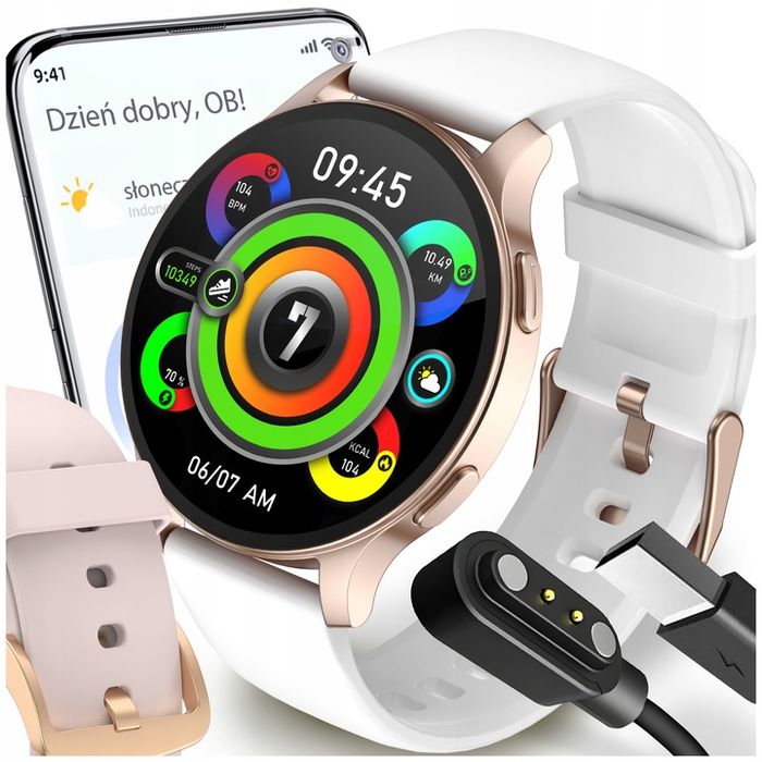Smartwatch Zegarek Damski Menu Polskie Sport Puls Rozmowy Smart Watch