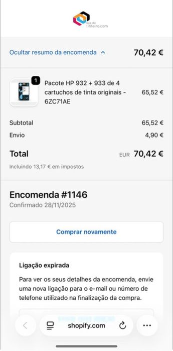 PACK Tinteiros HP 933 932 Originais