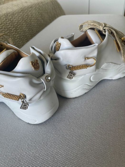 Ténis BAMBURI Branco e dourado
